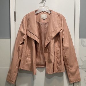 Pink faux leather jacket